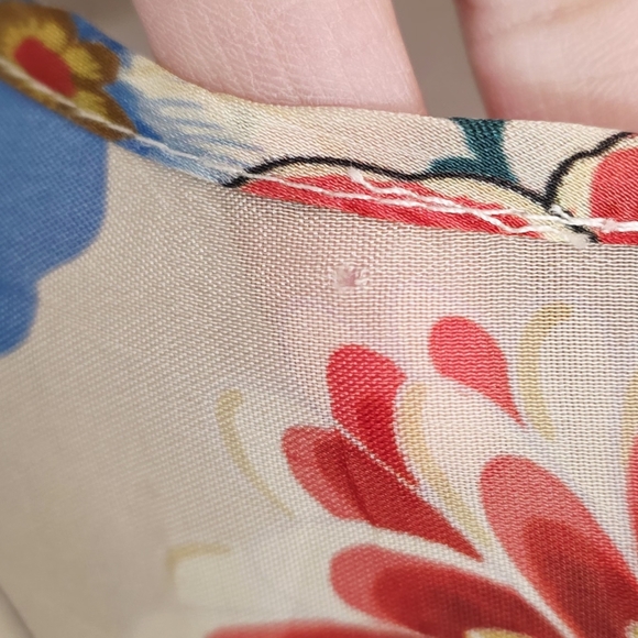 Johnny Was Embroidered Sakuro Bohemian Cap Short Sleeves Women's Size M - Picture 7 of 8